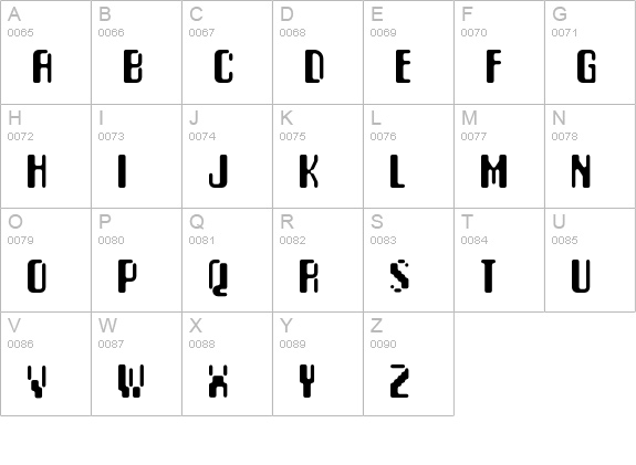 Matica-Supernormal uppercase A-Z preview