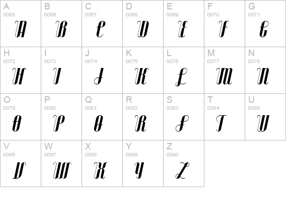 Matinee Idol NF uppercase A-Z preview