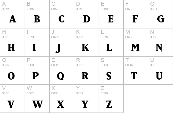 Matrix-ExtraBold uppercase A-Z preview