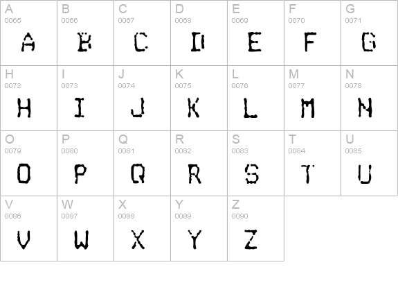 MatrixDot uppercase A-Z preview