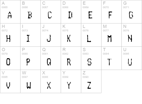 MatrixDot-Condensed uppercase A-Z preview