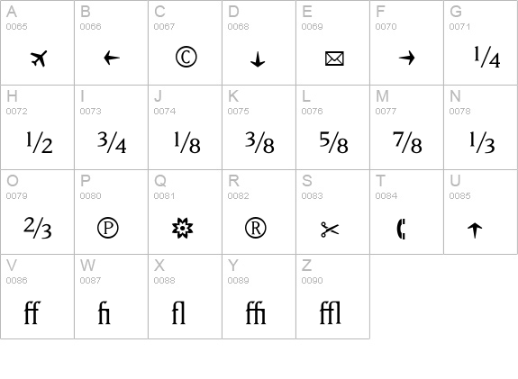 MatrixFractions-Book uppercase A-Z preview