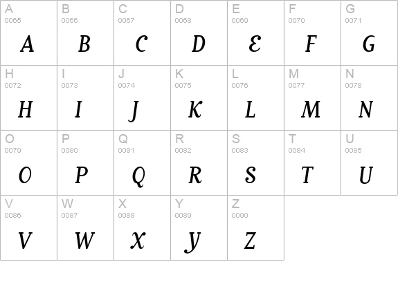 MatrixScript uppercase A-Z preview