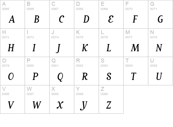 MatrixScriptRegularLining Regular uppercase A-Z preview