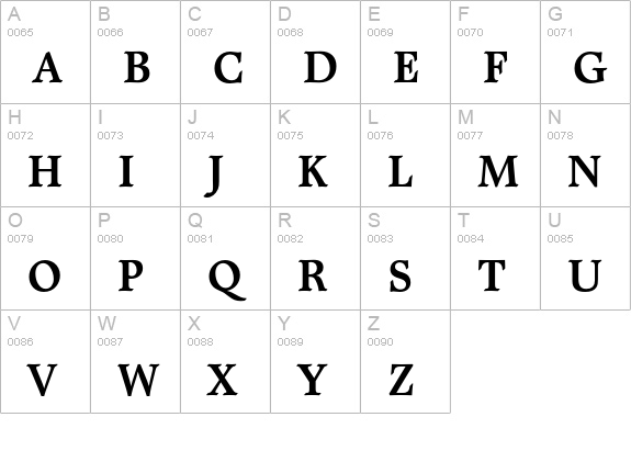 Matt Antique Bold uppercase A-Z preview