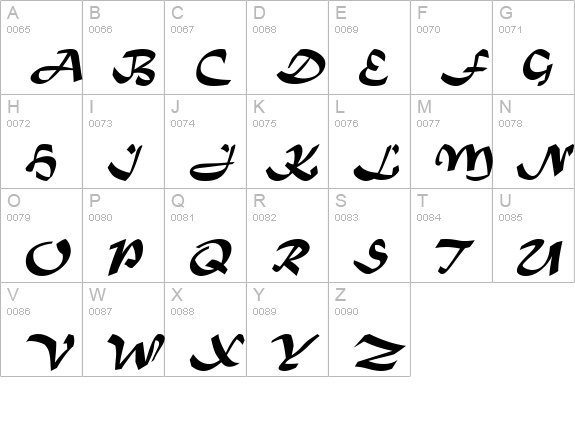 Matturra uppercase A-Z preview