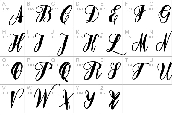Mavblis Demo - Free For Persona uppercase A-Z preview