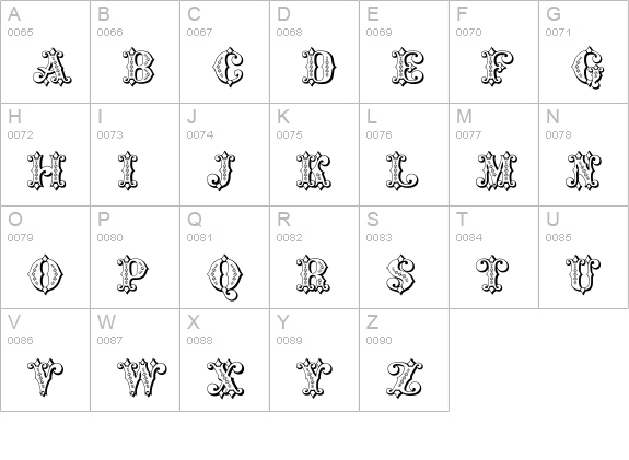 Maverick's Lucky Clubs uppercase A-Z preview