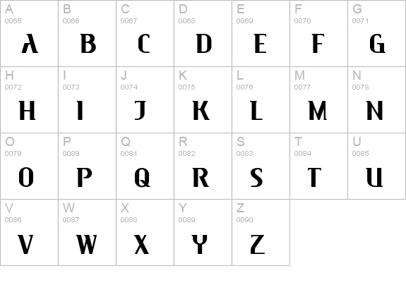 Maverick-Bold uppercase A-Z preview