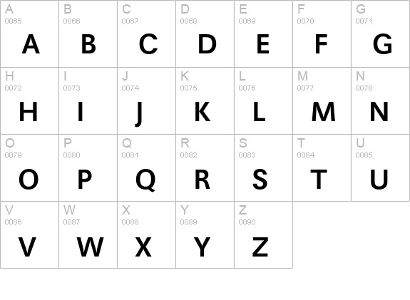 MaximaEF-Medium uppercase A-Z preview