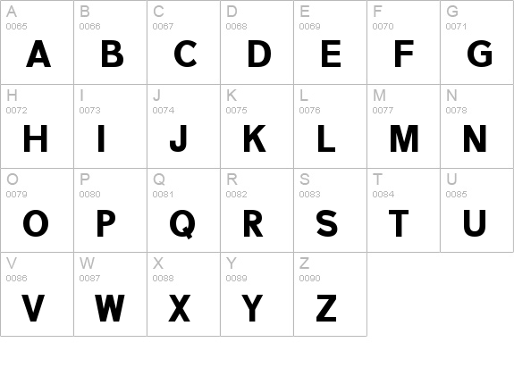 Maximum Impact uppercase A-Z preview