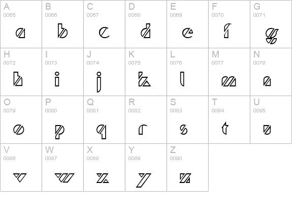 Maxwell uppercase A-Z preview