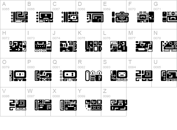 Mayaruler1 uppercase A-Z preview