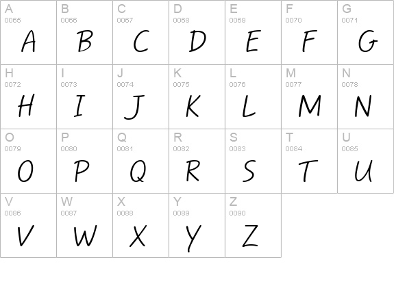 Mayfield uppercase A-Z preview