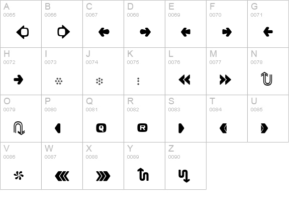 Mayo-DingbatsOne uppercase A-Z preview