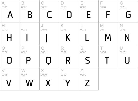 Maza uppercase A-Z preview