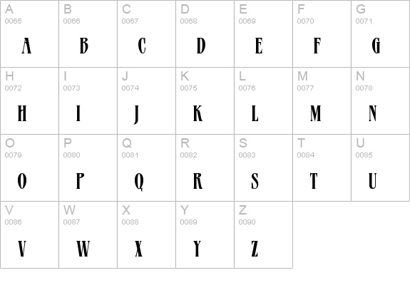 MazamaPlain uppercase A-Z preview