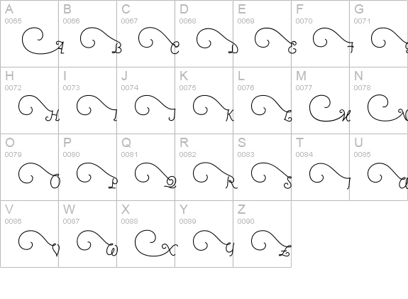 MazurkaNF uppercase A-Z preview