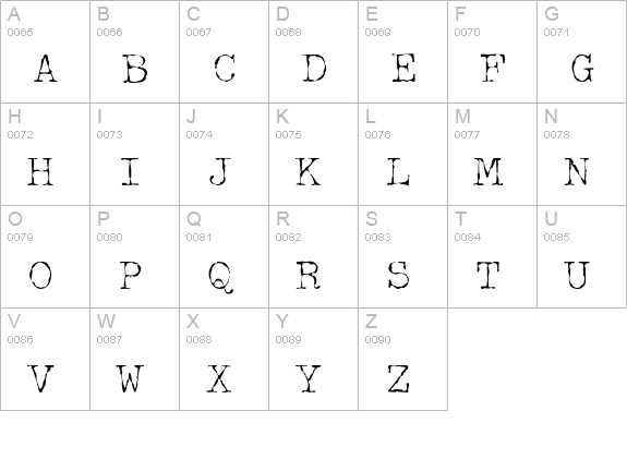 Mc Garey Fractured uppercase A-Z preview