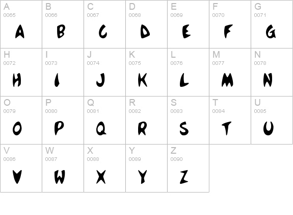 McBoing Boing uppercase A-Z preview