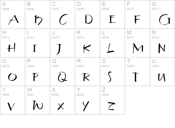 McBooHmk uppercase A-Z preview