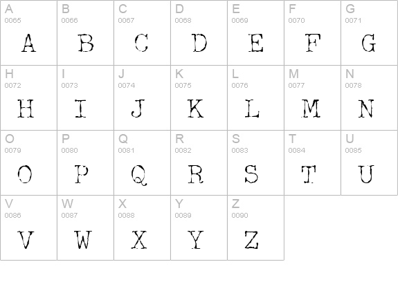 McGarey uppercase A-Z preview