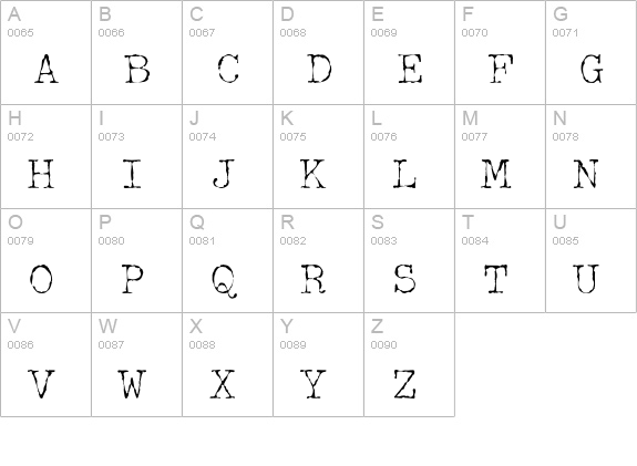 McGarey-Fractur uppercase A-Z preview