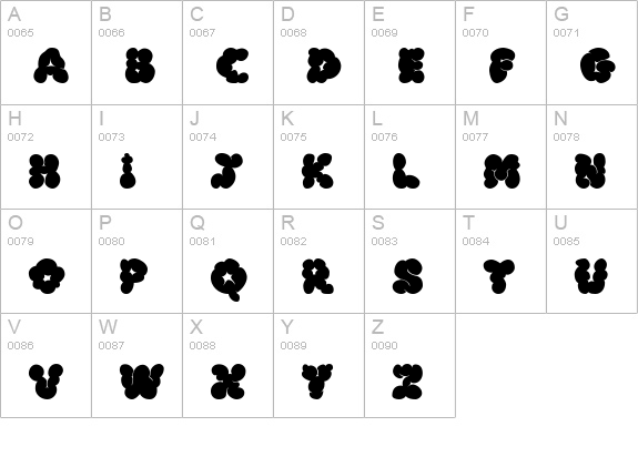 McKloud Black uppercase A-Z preview