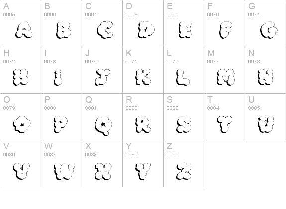 McKloud Shadow uppercase A-Z preview