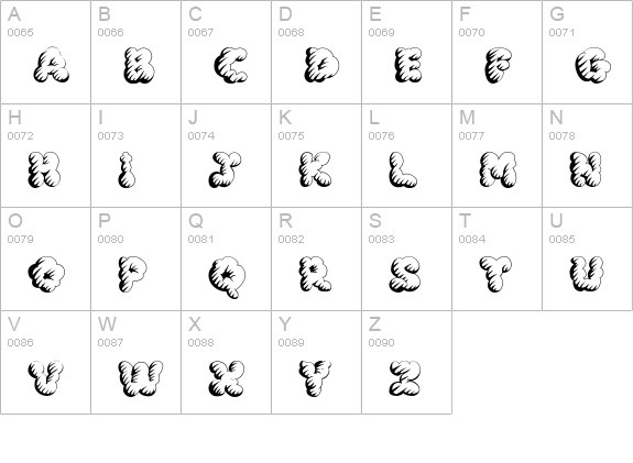 McKloud Storm uppercase A-Z preview