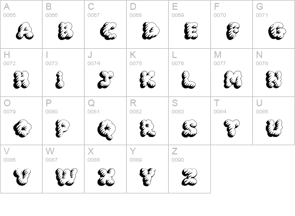 McKloud Tempest uppercase A-Z preview
