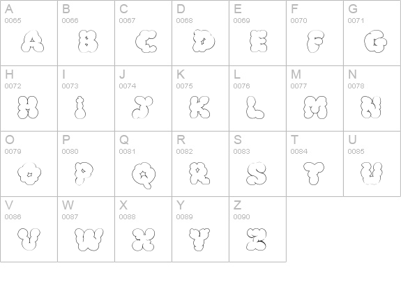 McKloud White uppercase A-Z preview