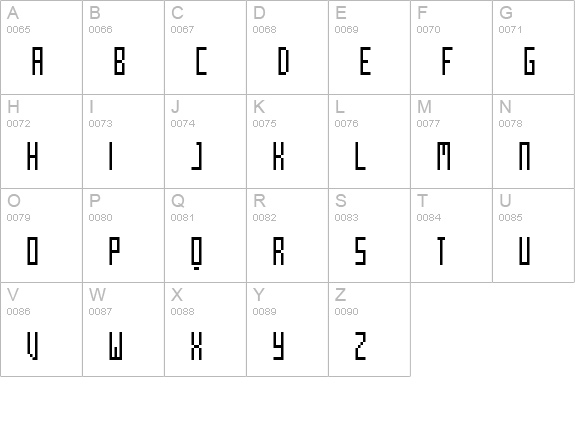 Mecha Condensed uppercase A-Z preview