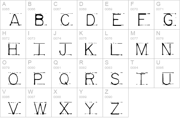 Mechanical Fun uppercase A-Z preview