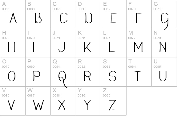 Mechanihan uppercase A-Z preview