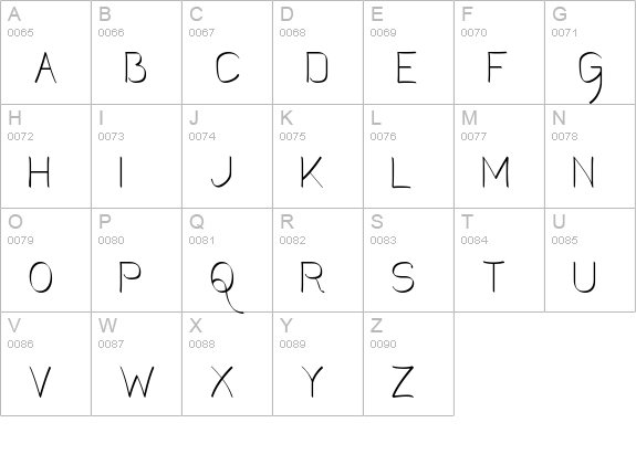 Mechanihan Ribbon uppercase A-Z preview