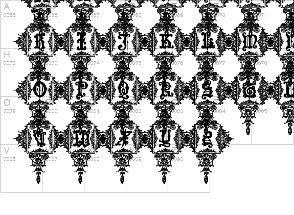 Medieval Sorcerer Ornamental uppercase A-Z preview