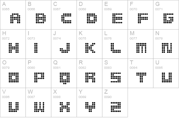 MedLed-Regular uppercase A-Z preview