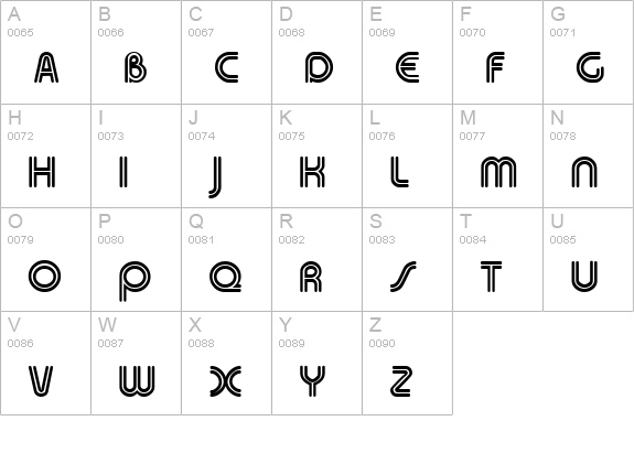 Medley uppercase A-Z preview