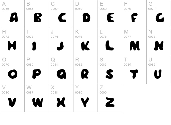 Meegoreng uppercase A-Z preview