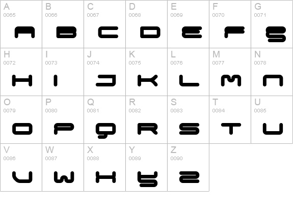 megabold uppercase A-Z preview