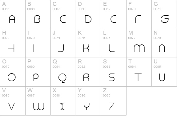 Megalomania Normal uppercase A-Z preview