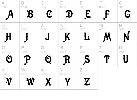 Meistersinger uppercase A-Z preview