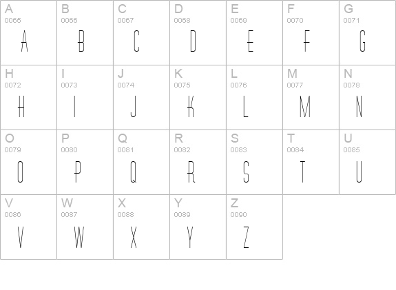 Melanin Regular uppercase A-Z preview