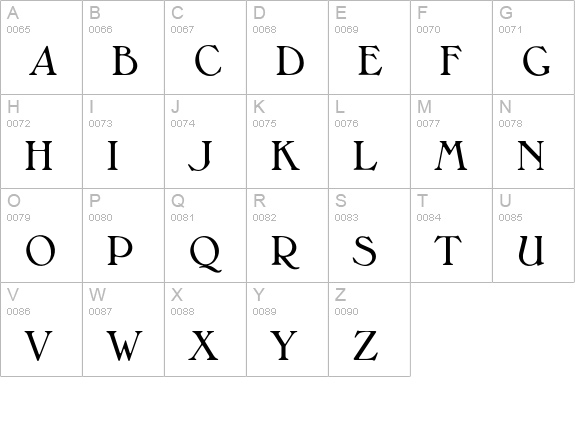 Melborne-Medium uppercase A-Z preview