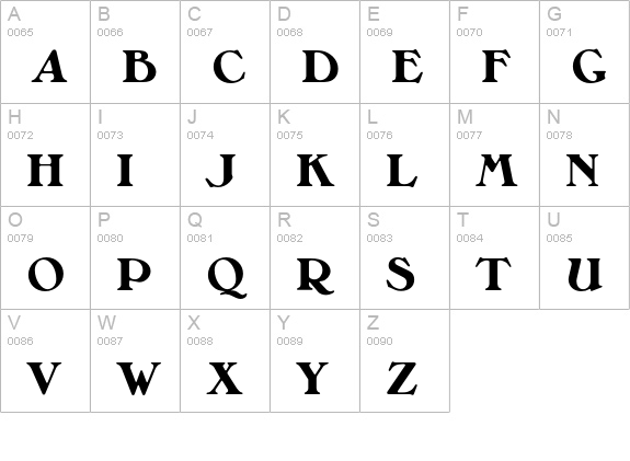 Melbourne-Bold uppercase A-Z preview