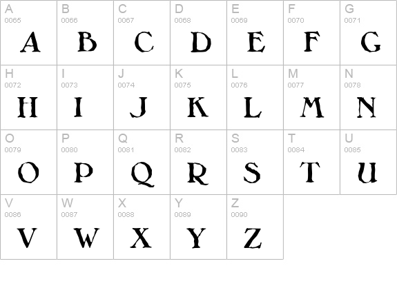 MelbourneAntique-Bold uppercase A-Z preview