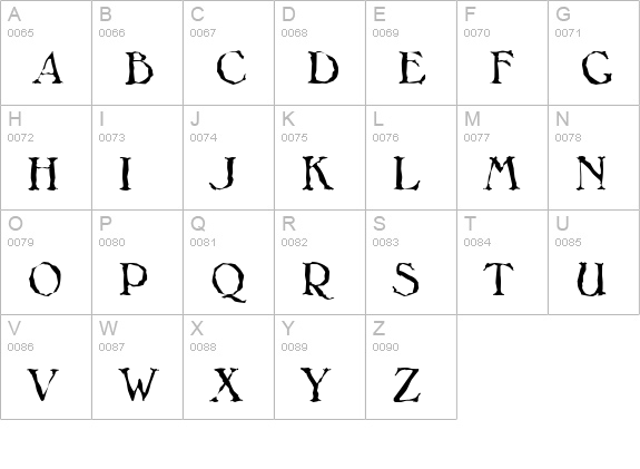 MelbourneRandom-Regular uppercase A-Z preview