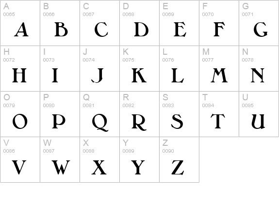 MelbourneSerial-Bold uppercase A-Z preview