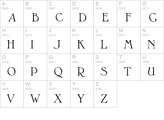 MelbourneSerial-Light-Regular uppercase A-Z preview